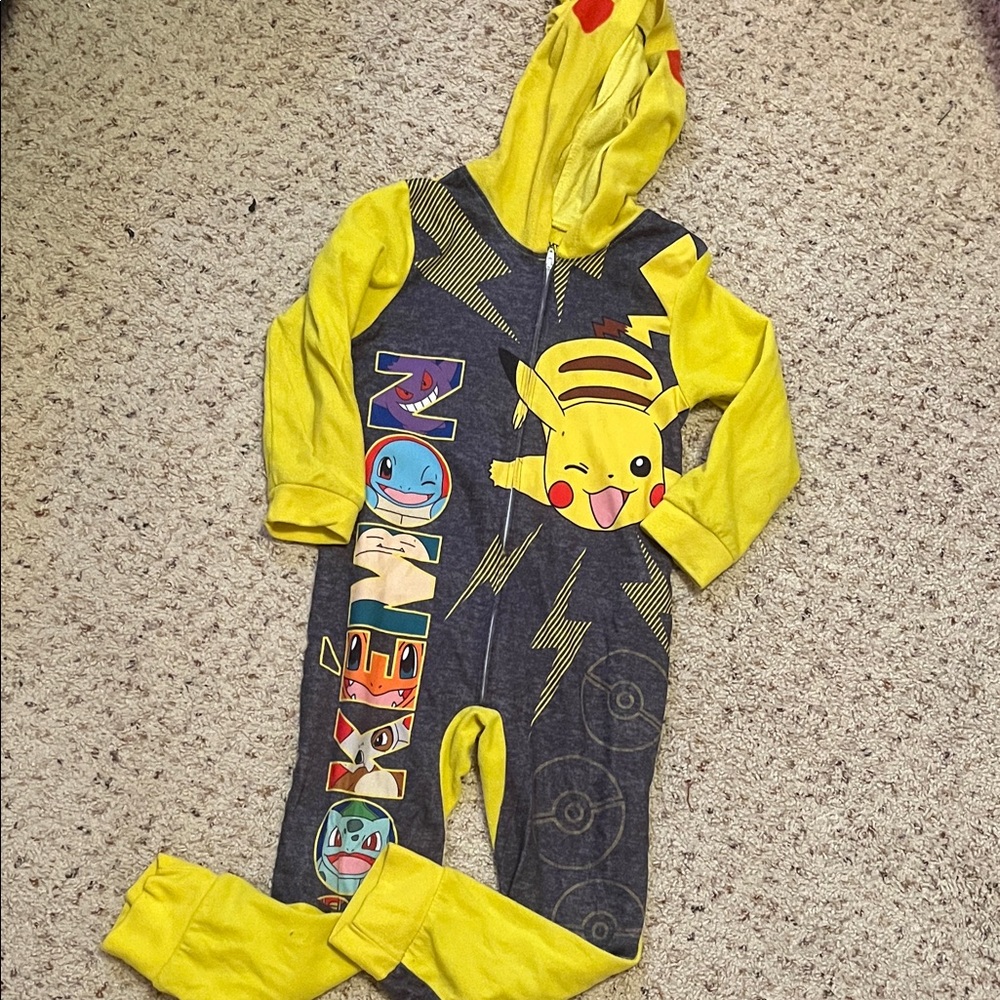 Pokemon Pikachu Kids One Piece in Yellow and Black